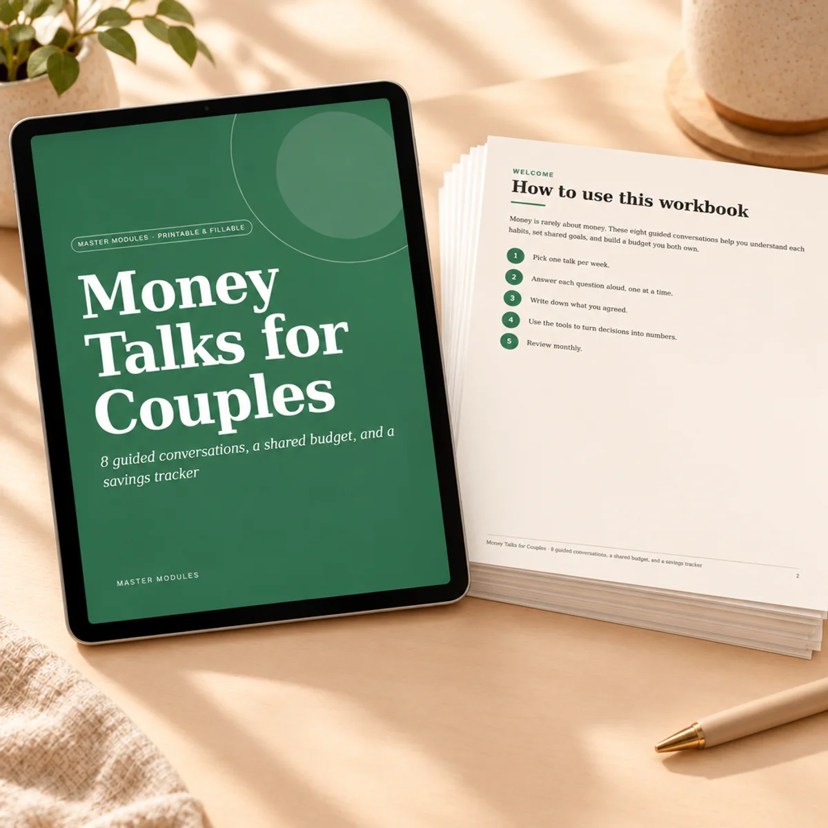 Money Talks for Couples: eight guided conversations, a shared budget and a savings tracker